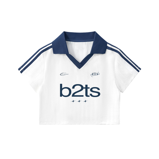 90s white soccer jersey (cropped)