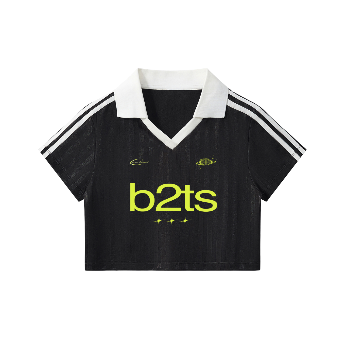 90s black soccer jersey (cropped)